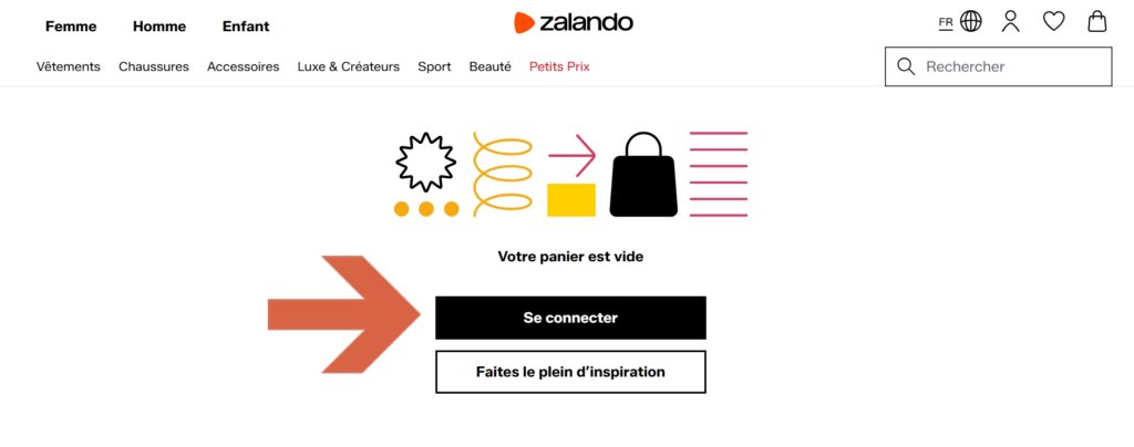 Zalando mon panier connexion
