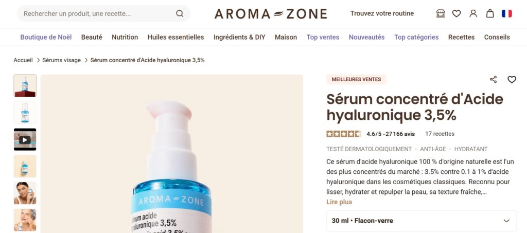 aroma-zone accéder à mon panier