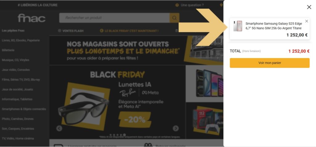 fanc voir mon panier