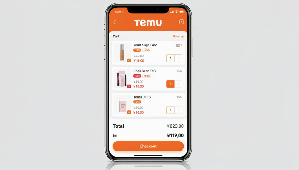 application temu mon panier mes commandes