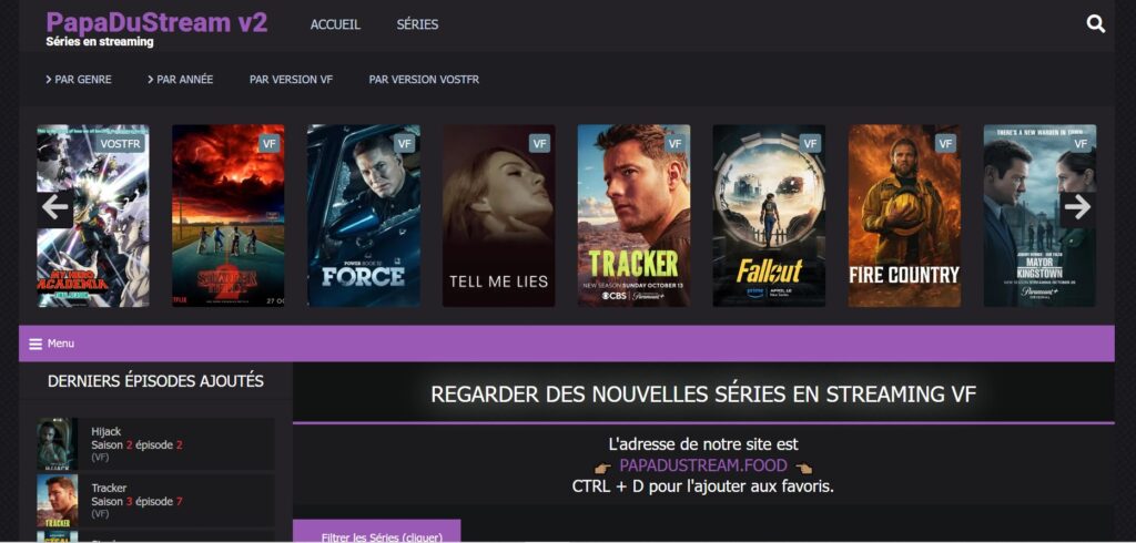 papadustream v2 nouvelle adresse lien