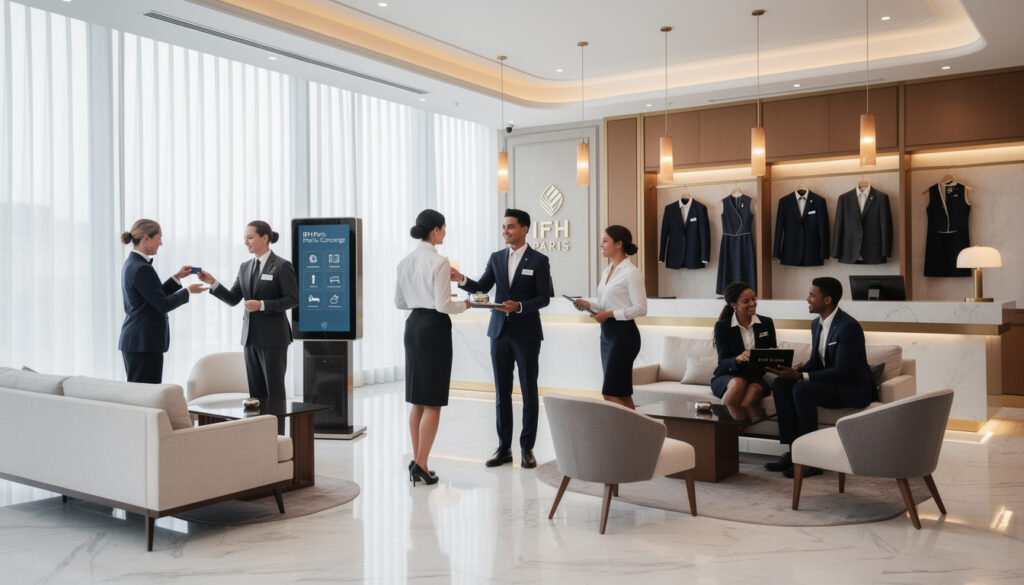 découvrez la formation conciergerie de luxe et hôtellerie à l'école hôtelière ifh paris, spécialisée dans l'excellence et le savoir-faire pour une carrière prestigieuse dans le secteur hôtelier.