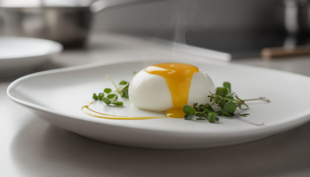 découvrez la recette gastronomique de l'œuf parfait avec une technique de cuisson précise pour un résultat fondant et savoureux à chaque fois.