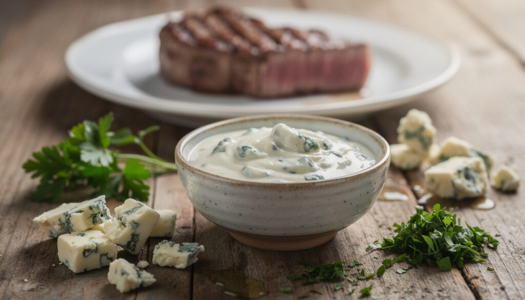 découvrez notre recette maison de sauce roquefort pour viande rouge, savoureuse et légère, sans crème pour un goût authentique et fondant.