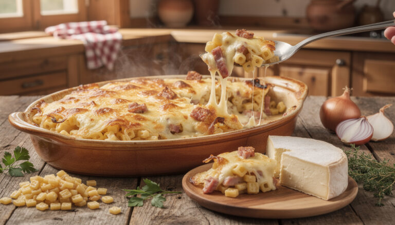 découvrez la croziflette, spécialité savoyarde à base de crozets, fromage et lardons. recette traditionnelle facile pour un plat réconfortant et gourmand.