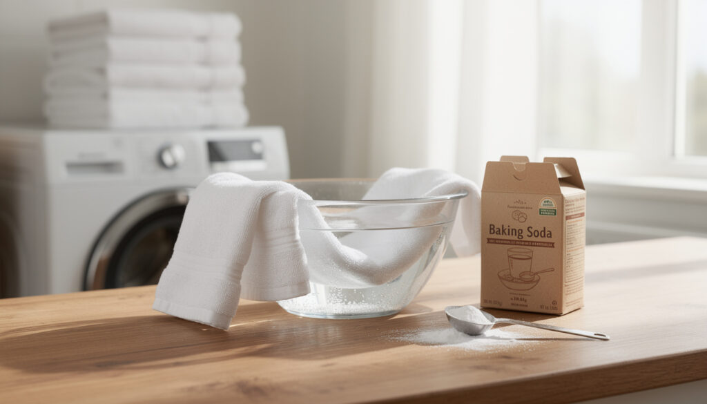 découvrez nos astuces maison pour blanchir efficacement vos torchons grâce au bicarbonate de soude et à une lessive naturelle.