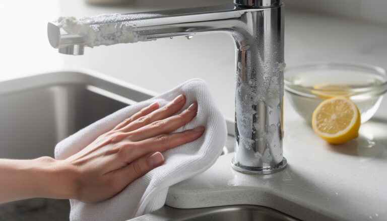 découvrez une astuce naturelle efficace pour enlever le calcaire incrusté sur votre robinet et lui redonner un éclat brillant en seulement 2 minutes.