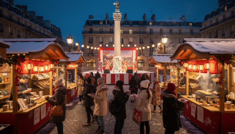 découvrez le marché de noël japonais à paris, un week-end unique à bastille avec des stands, animations et spécialités japonaises pour une expérience festive originale.
