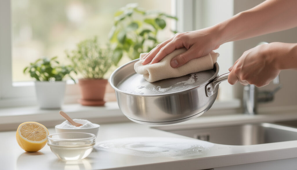 découvrez une méthode écologique pour nettoyer vos casseroles en inox sans abîmer l'aluminium, alliant efficacité et respect de vos ustensiles de cuisine.