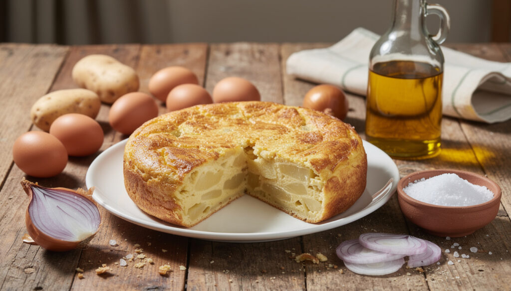 dĂ©couvrez notre recette authentique de la tortilla española, une dĂ©licieuse omelette traditionnelle espagnole Ă base de pommes de terre et d'Ćufs, facile Ă rĂ©aliser et parfaite pour toutes les occasions.